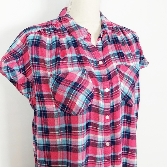 Lucky Brand | Plaid Short Sleeve Button-down - Picture 4 of 8